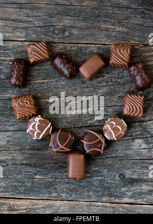 Bonbons au chocolat pour la Saint-Valentin Banque D'Images
