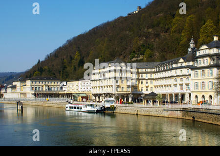 BRD, Rheinland-Pfalz, Bad Ems, Promenade mit Kurhotel und Kurverwaltung Banque D'Images