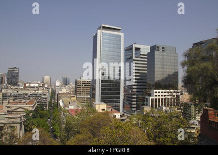 Skyline, Santiago du Chili Banque D'Images