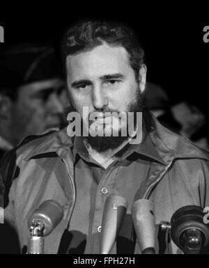 Fidel Castro lors d'une visite à Washington DC en avril 1959 Banque D'Images