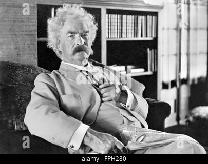 Mark Twain. Portrait de l'écrivain américain Destouches, c.1900-1910 Banque D'Images