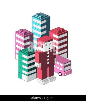 Toy robot dessin animé Illustration de Vecteur
