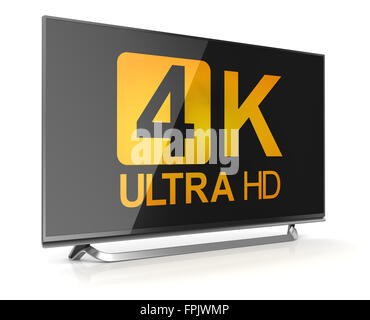 Tv ultra hd 4K , c'est un calculateur générée et 3d rendu photo. Banque D'Images