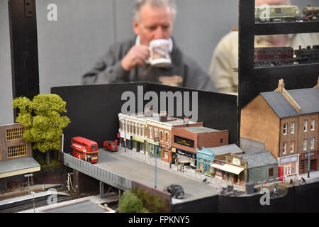 Alexandra Palace, Londres, Royaume-Uni. 19 mars 2016. Le London Festival of Railway, Modélisation Banque D'Images