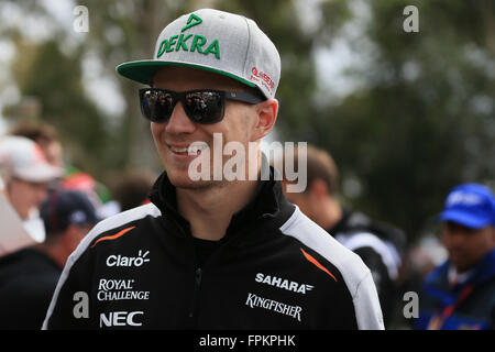 Circuit du Grand Prix de Melbourne, Albert Park, Melbourne, Australie. 18 Mar, 2016. La F1 Grand Prix d'Australie. Qualification le samedi. Crédit : Nico Hülkenberg Plus Sport Action/Alamy Live News Banque D'Images