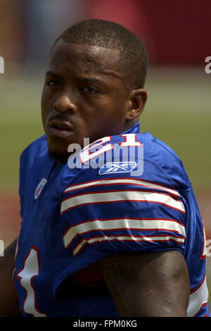 Tampa, FL, USA. 18 Sep, 2005. Buffalo Bills Willis McGahee running back avant le match contre les projets de Tampa Bay Buccaneers chez Raymond James Stadium.Zuma Press/Scott A. Miller © Scott A. Miller/ZUMA/Alamy Fil Live News Banque D'Images