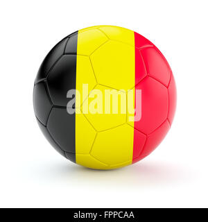 Football Soccer ball avec drapeau Belgique Banque D'Images