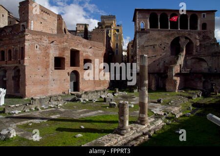 Historique du marché romain Trajan Mercati Traianei ruines Rome Italie Banque D'Images