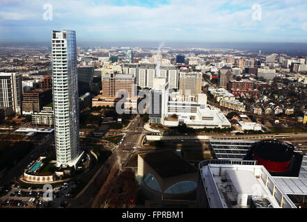 Une vue aérienne de Dallas, Texas Banque D'Images