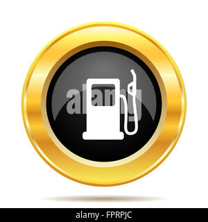 L'icône de pompe à gaz. Bouton Internet sur fond blanc. Banque D'Images