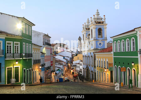 La domination coloniale portugaise coeur de Salvador de Bahia à l'Église afro-brésilien du troisième ordre de Notre Dame du Rosaire Banque D'Images