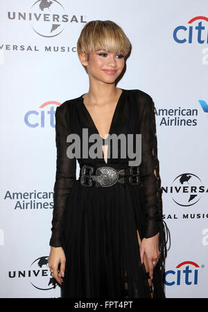 Universal Music Group's Grammy 2016 After Party - Arrivées en vedette : Zendaya Où : Los Angeles, California, United States Quand : 15 Oct 2016 Banque D'Images