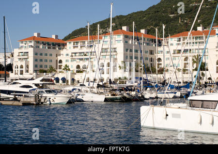 Queensway Quay Marina à Gibraltar Banque D'Images