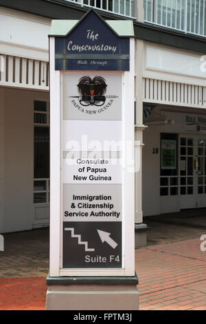 La Papouasie-Nouvelle-Guinée consulat de cairns sur la côte nord du Queensland en Australie Banque D'Images