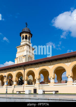 Entrée de la cathédrale de couronnement à Alba Iulia, Roumanie Banque D'Images