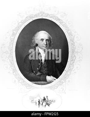 1800 JAMES MADISON PORTRAIT 1751-1836 4e quatrième président américain, PÈRE DE LA CONSTITUTION DE 1812 DE LA GUERRE DES FÉDÉRALISTES Banque D'Images