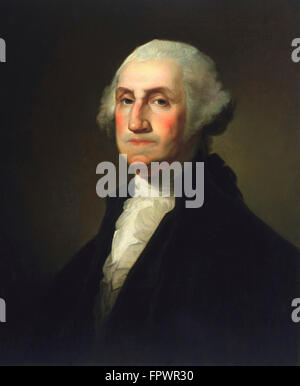 American Vintage la peinture d'histoire du président George Washington. Banque D'Images