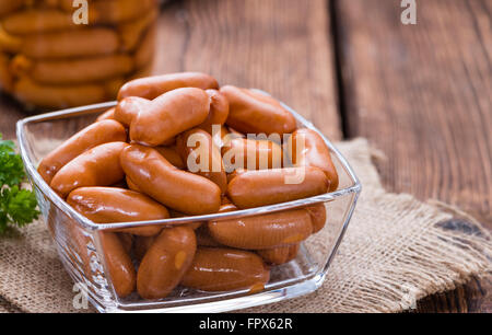 Partie de Mini saucissons (détaillées close-up shot) Banque D'Images