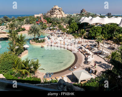 Atlantis Water Park sur l'île de Palm à Dubaï, Émirats Arabes Unis Banque D'Images