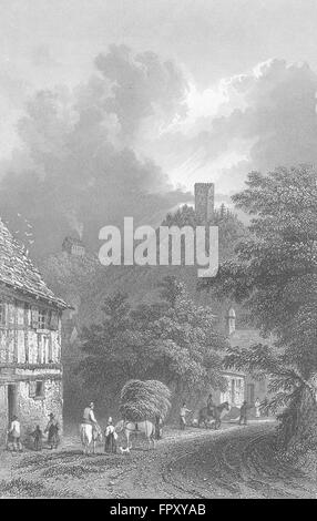 Ruines de Frombork, BODMIN : : Allemagne : Tombleson, antique print 1830 Banque D'Images