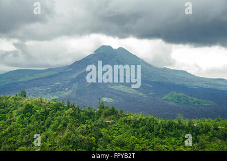 Vue depuis le mont volcan Kintamani, Bali, Indonésie Banque D'Images