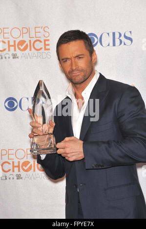 LOS ANGELES, CA - 6 janvier 2010 : Hugh Jackman au People's Choice Awards 2010 au Nokia Theatre L.A. Vivre à Los Angeles. Banque D'Images