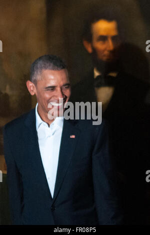 La Havane. Mar 20, 2016. Le président des États-Unis, Barack Obama visite les Capitanes Generales Palace à La Havane le 20 mars 2016. Barack Obama est arrivé à La Havane le dimanche pour 3 jours, visite historique à Cuba. Credit : Str/Xinhua/Alamy Live News Banque D'Images