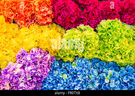 Groupe de fleurs artisanat artificiel Banque D'Images