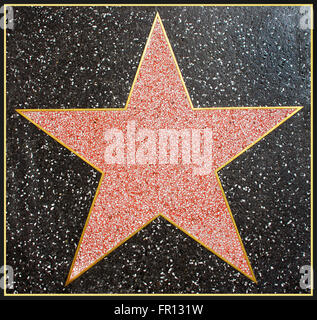 Blank étoile sur le Hollywood Walk of Fame Banque D'Images