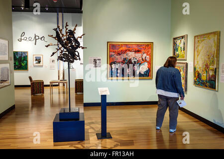 Florida Tarpon Springs, St. Saint Petersburg College, Leepa-Rattner Museum of Art, galerie, Abraham Rattner, Esther Gentle, Allen Leepa, intérieur intérieur, douleur Banque D'Images