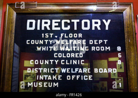 Orlando Floride, Orange County Regional History Center, centre, palais de justice historique d'Orange County, musée, ségrégation, salle d'attente colorée, séparé, FL1602 Banque D'Images