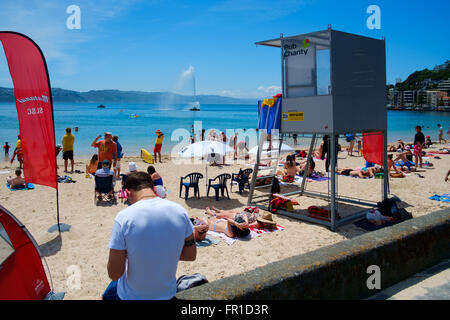 Sur la plage, Wellington, Nouvelle-Zélande Banque D'Images