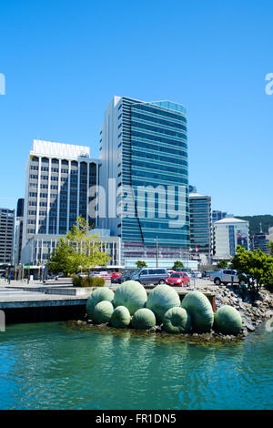 Les blocs de bureau, Wellington, Nouvelle-Zélande Banque D'Images