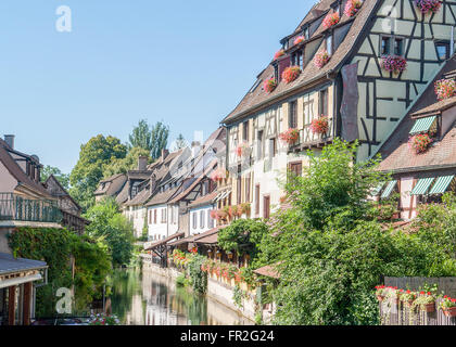 Partie de la vieille ville de Colmar, Alsace, France, du nom de la petite Venise Banque D'Images