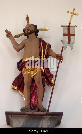 Christ ressuscité, l'église de Saint Clement dans Primisweiler, Allemagne le 20 octobre 2014. Banque D'Images