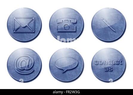 Contact commercial pour les signes Banque D'Images