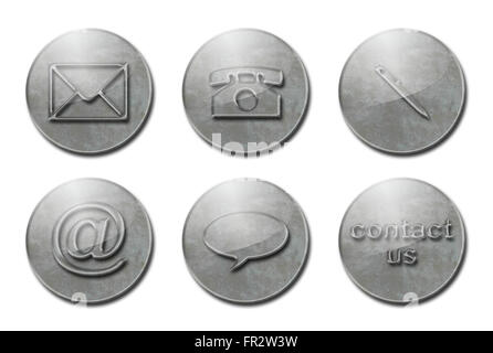 Contact commercial pour les signes Banque D'Images