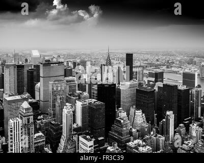 Le Chrysler Building, l'East Side de Manhattan, New York City, USA. vue de l'Empire State Building Banque D'Images