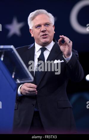 Glenn Beck, commentateur politique à l'assemblée annuelle de l'American Conservative Union européenne conférence CPAC à National Harbor 5 Mars, 2016 à Oxon Hill, Maryland. Banque D'Images