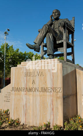 Monument à Juan Ramon Jimenez, Huelva, Andalousie, Espagne, Europe Banque D'Images