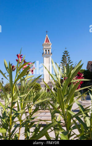 Tour de Saint de l'église Saint Jean à Zakynthos, Grèce Banque D'Images