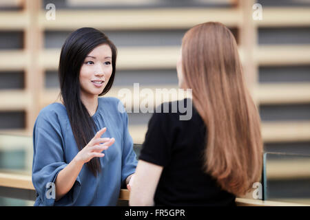 Businesswomen talking Banque D'Images