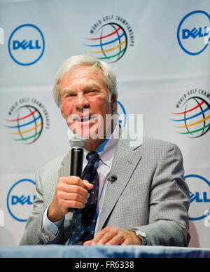 Austin, Texas, États-Unis. Mar 21, 2016. Ben Crenshaw à la conférence de presse avant le début de la World Golf Championships-Dell Match Play au State Theatre à Austin, Texas. Mario Cantu/CSM/Alamy Live News Banque D'Images
