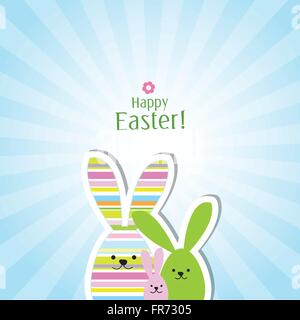 Carte de Pâques - carte de souhaits with copy space Illustration de Vecteur