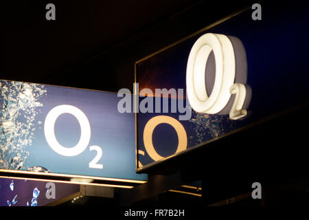 Markenname : 'o2', Berlin. Banque D'Images
