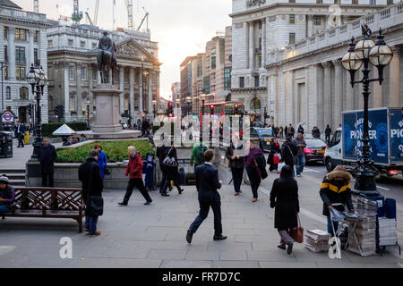 Ville de Londres à l'extérieur de la Banque d'Angleterre Banque D'Images