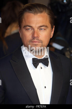 14 février 2016 - Leonardo DiCaprio fréquentant EE British Academy Film Awards 2016 au Royal Opera House, Covent Garden en Londo Banque D'Images
