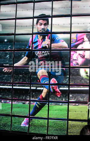 Ein Bild von Luis Suarez vom "FC Barcelone", Berlin. Banque D'Images