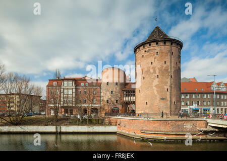 Stagiewna porte dans la vieille ville de Gdansk, Pologne. Banque D'Images