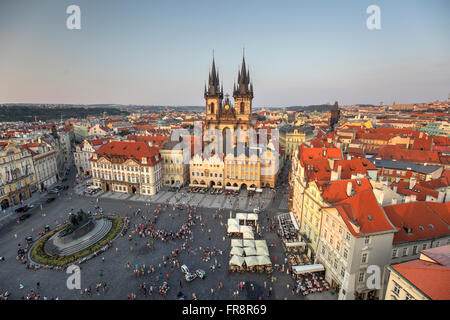 Église de Notre-Dame de Týn dans la Vieille Ville (Stare Mesto), Prague, République Tchèque Banque D'Images